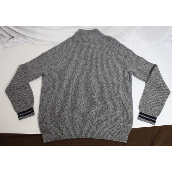 Tommy Hilfiger Henley Knit Sweater Gray LS Men's XXL Cotton Preppy Grandpa Core - Picture 8 of 11